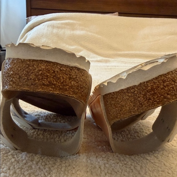 Birkenstock Arizona Two-Strap Sandals in Vegan Ombre Purple Fog/Apricot - size 7 - Picture 7 of 15